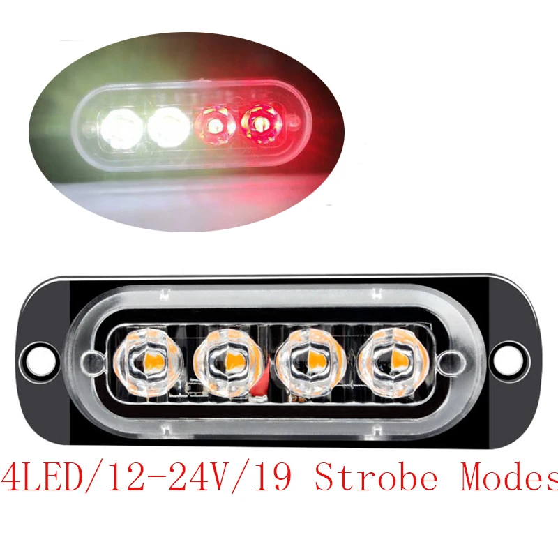 4LED car 12V-24V flash warning lamp grille lamp for Chevrolet Cruze TRAX Aveo Lova Sail EPICA Captiva Malibu Volt Camaro Cobalt