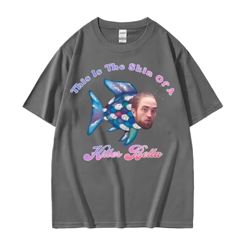 هذا هو جلد القاتل بيلا روبرت باتينسون مضحك الشفق ميمي تي شيرت الرجال النساء عادية الكلاسيكية Harajuku الفكاهة تي شيرت #2