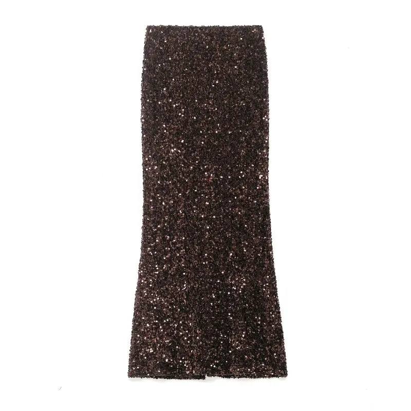 

Women’s Sequin Embellished Maxi Skirt Long Dress Evening Party Fashion Elegant Sparkly Skirt