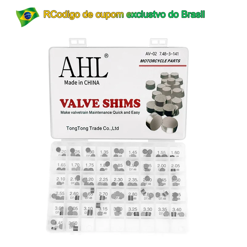 Kit de 141 Peças de Shims de Válvula Ajustáveis de 7,48mm para Motocicletas Hond - imagem 1