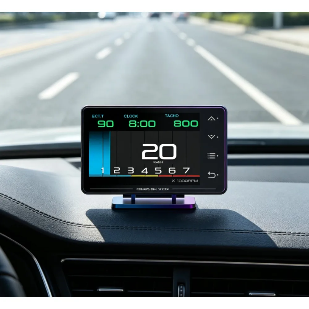 New XS OBD2 GPS Speedometer HUD with Clock Digital Gauge Cluster for Car Multifunction Display