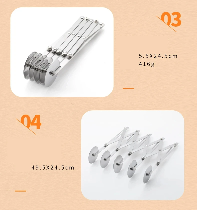 3/5/7 колесный резак тесторассекатель нож для теста гибкое роликовое лезвие пицца выпечка Овощечистка из нержавеющей стали инструмент для выпечки сковороды