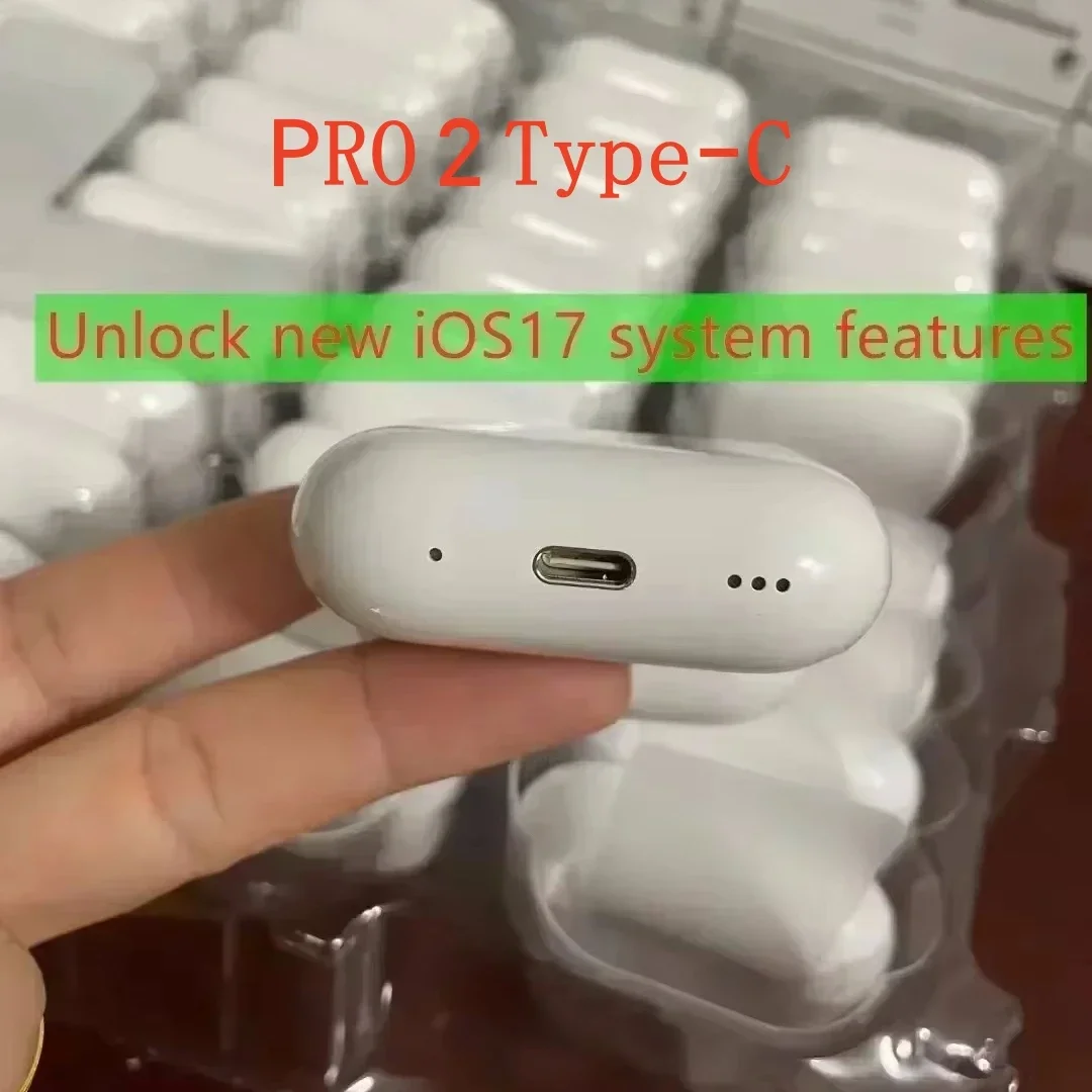 NEW Pro 2 Bluetooth Headphones Wireless Charging Earphone Supports IOS17 USB-C Interface Original Headset for Phones