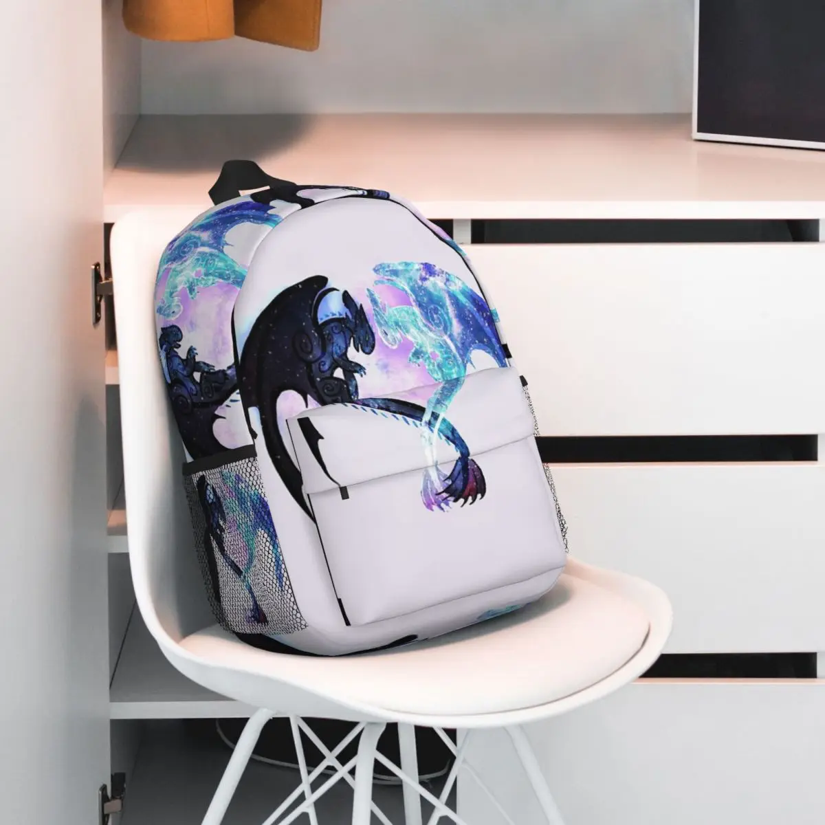 Mochila escolar informal ligera con estampado de Dragon Heart, bolsa sin dientes y Fury ligero para la escuela, al aire libre, compras, oficina, 15 pulgadas