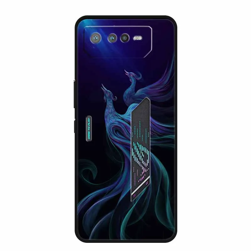 Phone Cases Soft Silicone Shockproof Case  Phone Case Scratch Proof Back Cover with Animal Cute Motifs for Asus ROG Phone 6 Case