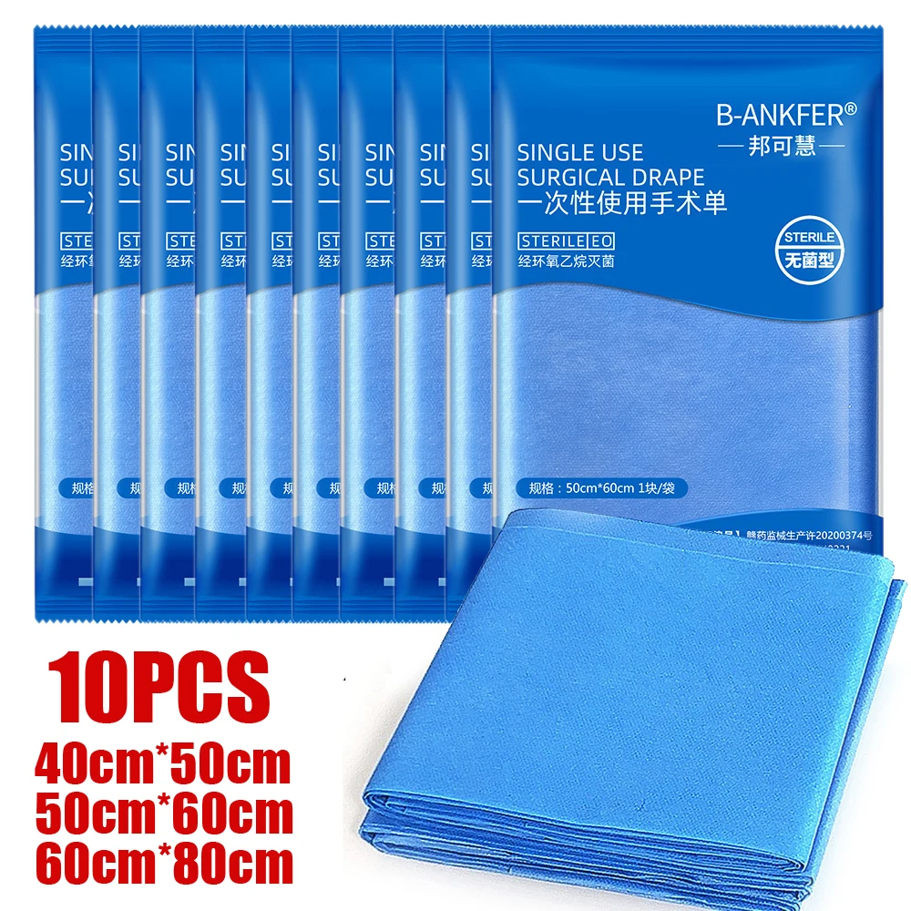 

10pcs Disposable Maternity Care Pad Sterile Surgical Drapes Bed Sheet Blue Non-woven Beauty Salon Waterproof Towel Nursing Pad