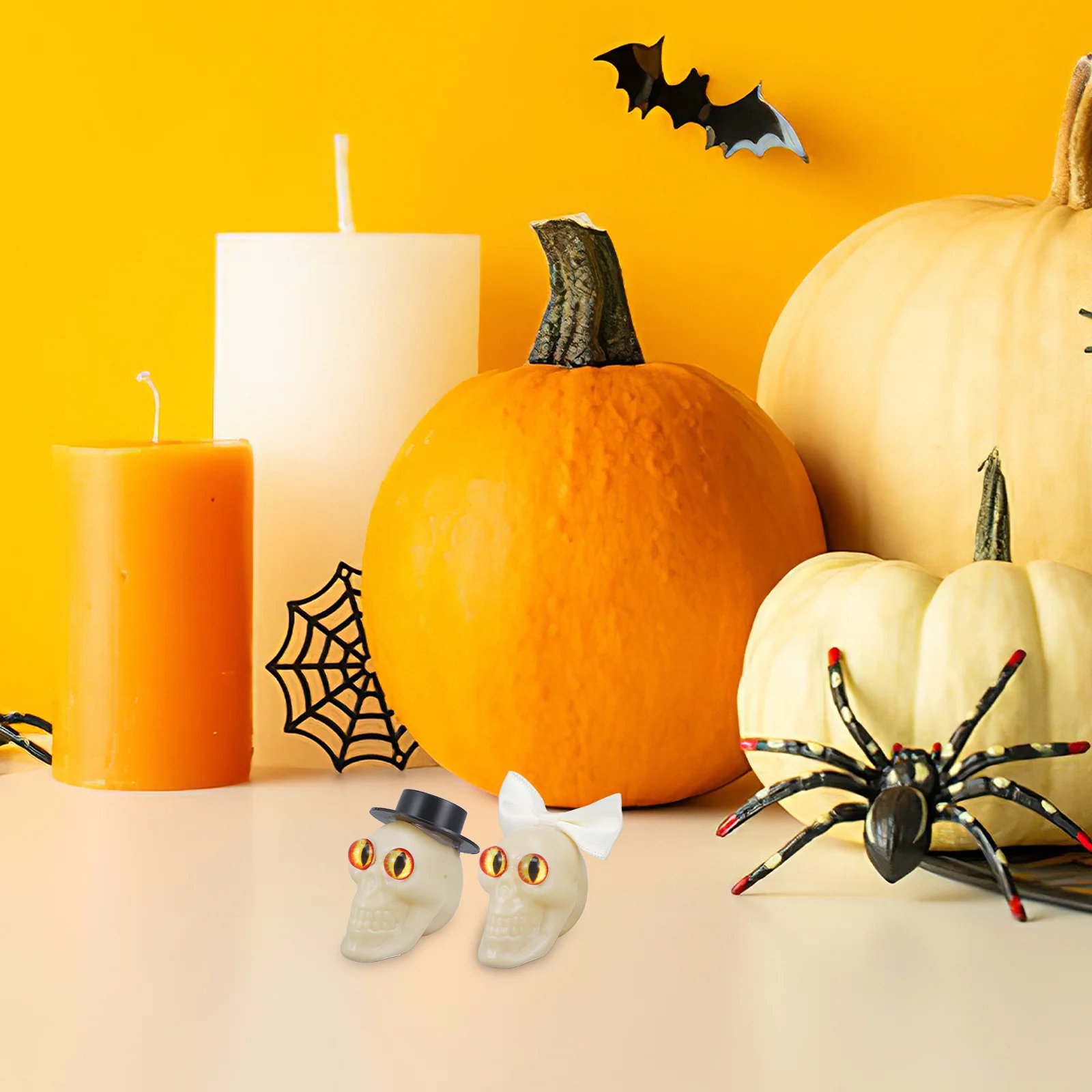 

Skull Ornaments Halloween Couple Decor Decorations Mini Cute Plastic Desktop Festival Bride