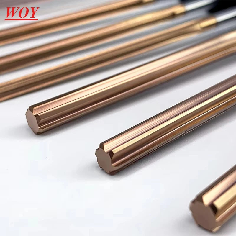 WOY 1mm-20mm Carbide Reamer Coated Spiral Straight Flute H7 Chucking Hardened Steel Metal Cutter 4 6 Flute CNC Hole Tool