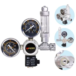 Aquarium CO2 Regulator Magnetic Solenoid Kit DIY Fish Tank CO2 Bubble Counter DC 12V Control System Pressure Reducer Check Valve