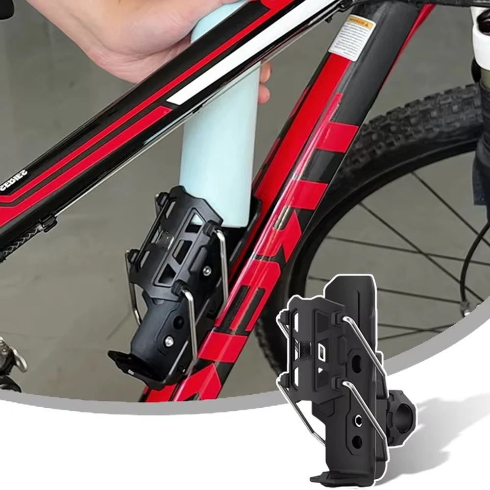 

Adjustable Motorcycle Water Bottle Holder Universal Drink Holder Motorbike Handlebar Cup Cage for MTB Road Cycling ATV Bike