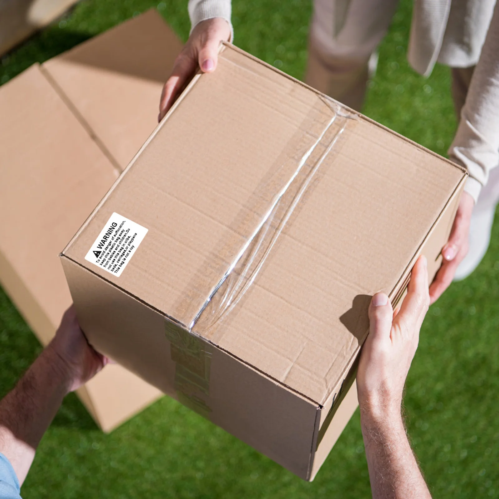 

Anti-Suffocation Warning Sticker Roll Scratch Proof Large Font Material Strong Adhesive Water Resistant