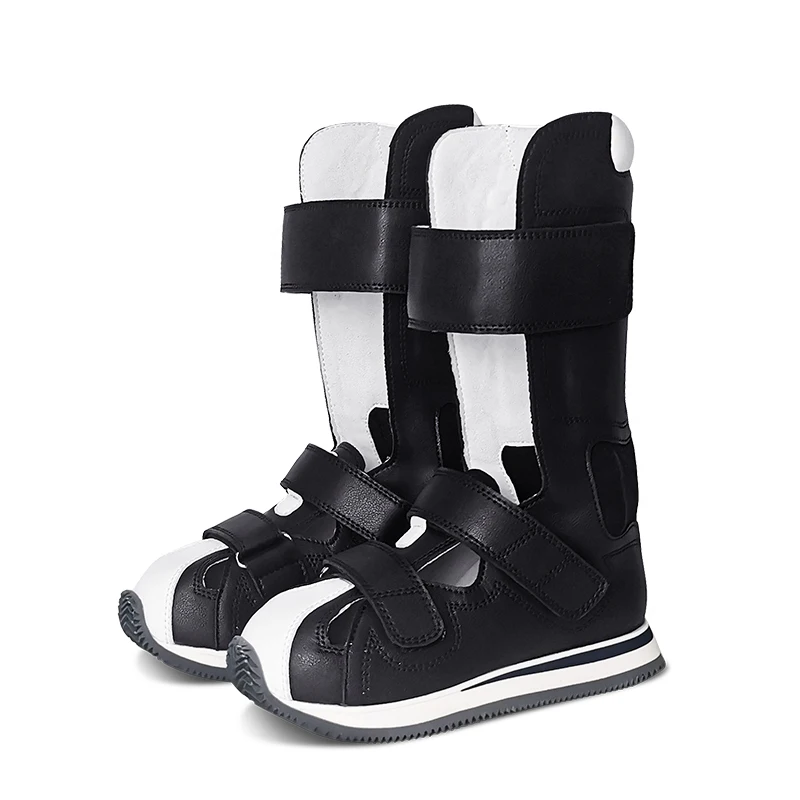 

Children Shoes Boys Girls Genuine Leather Orthopedic Boots For Kids Physiotherapy Cerebral Palsy Feet Heavy Black Brace Footwear