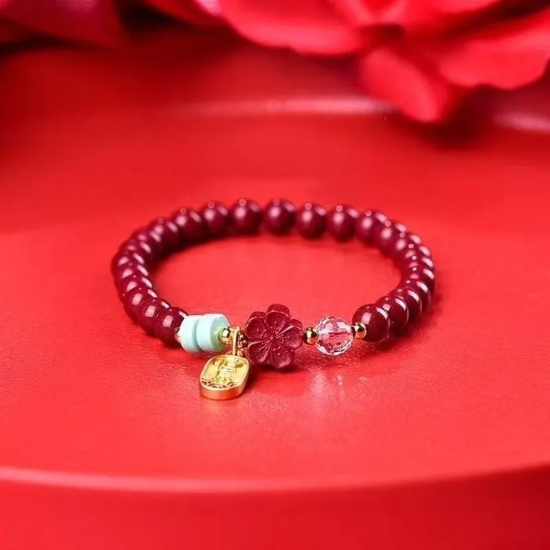High-Content Purple Gold Sand , Peach Blossom , Design Bracelet