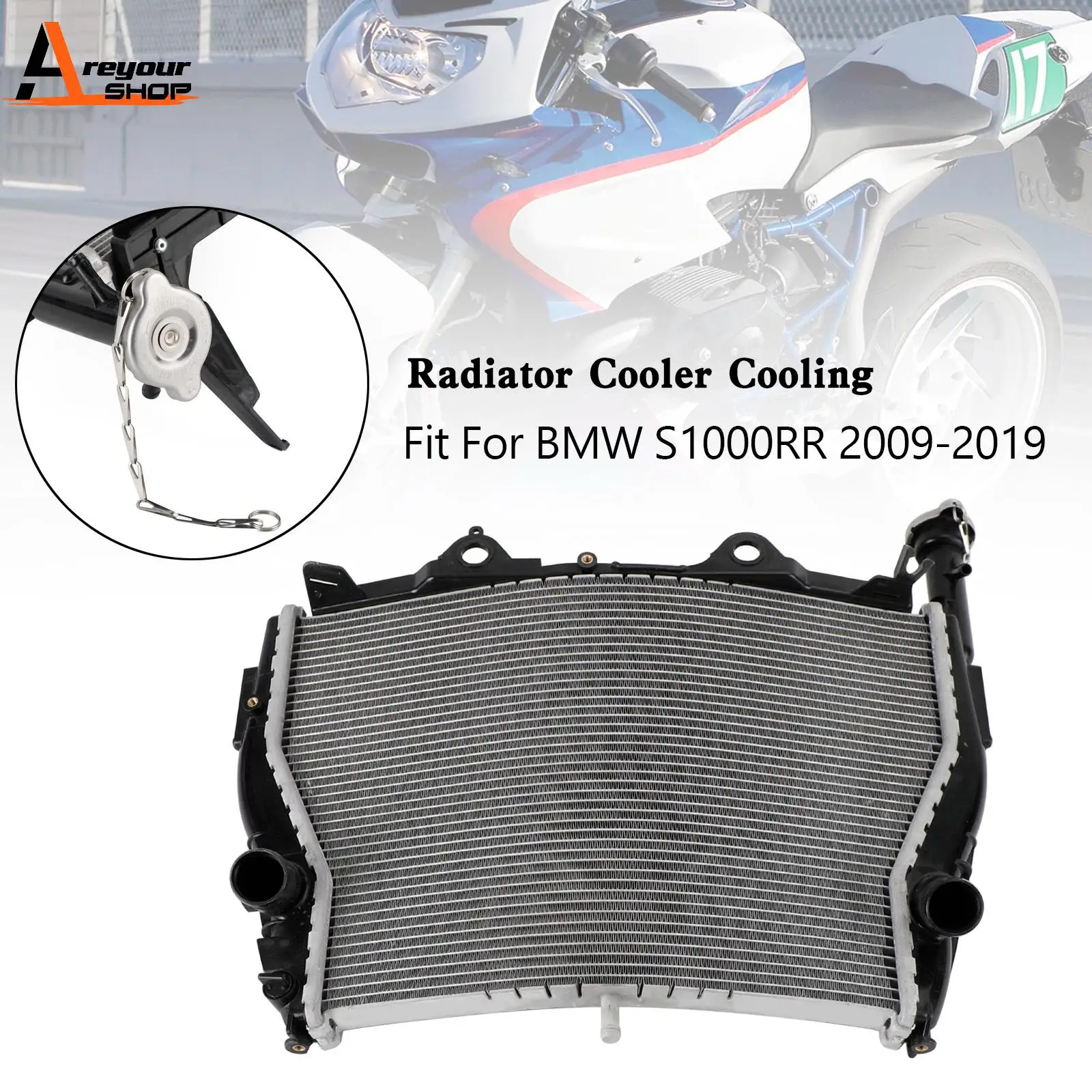 

Areyourshop Engine Radiator Cooler Cooling Fit for BMW S1000RR 2009-2019