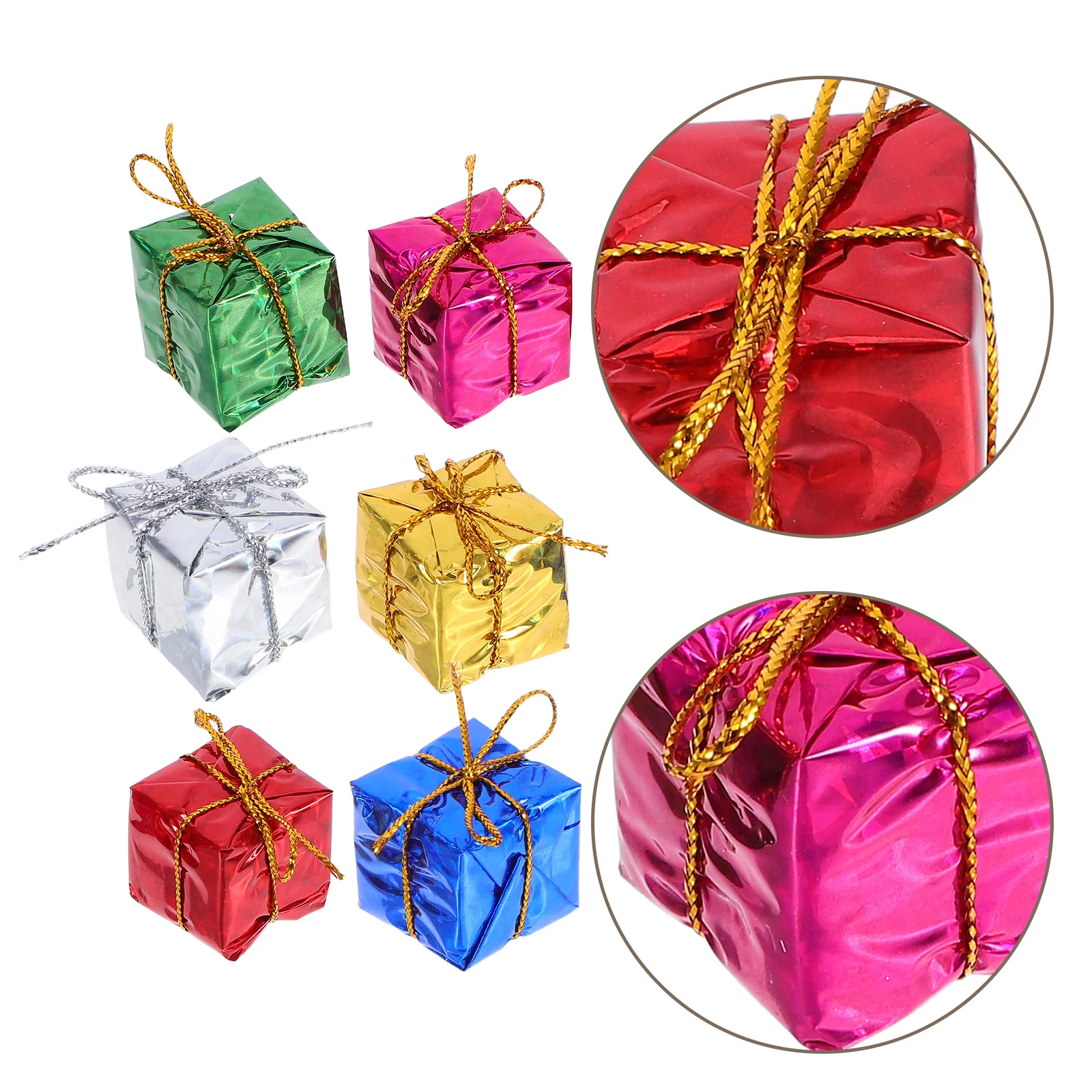 36 pezzi di decorazioni natalizie regalo mini ciondoli ciondolo albero ornamenti appesi fai da te accessori piccola confezione regalo piccola confezione regalo