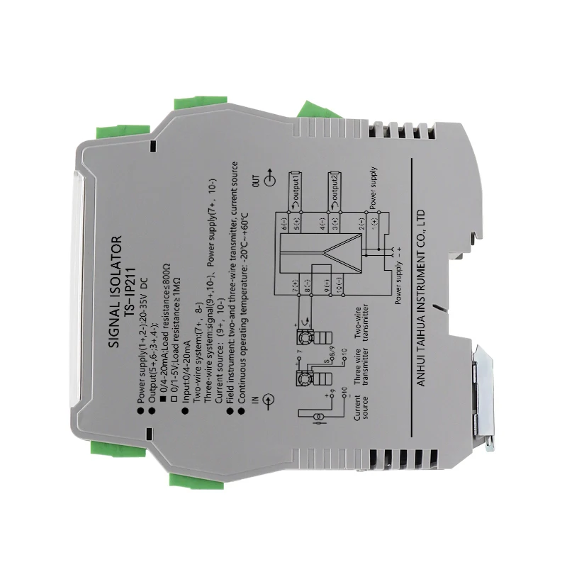 Signal Isolator Input Current Ouput 4-20mA to 0-10v Signal Isolator Distribution Signal Splitter 4-20ma Analog Isolation