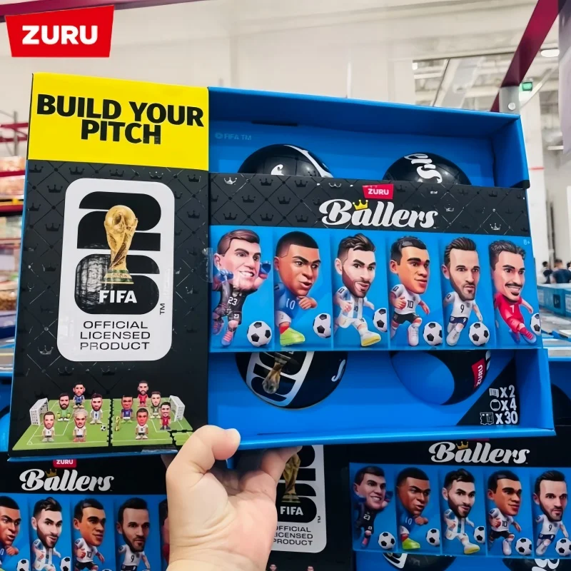 ZURU FIFA Set 2026 Fußball-Souvenirs Überraschungsbox Zubehör Miniatur-Fußballspieler-Figur Ball Geburtstagsgeschenk Spielzeug