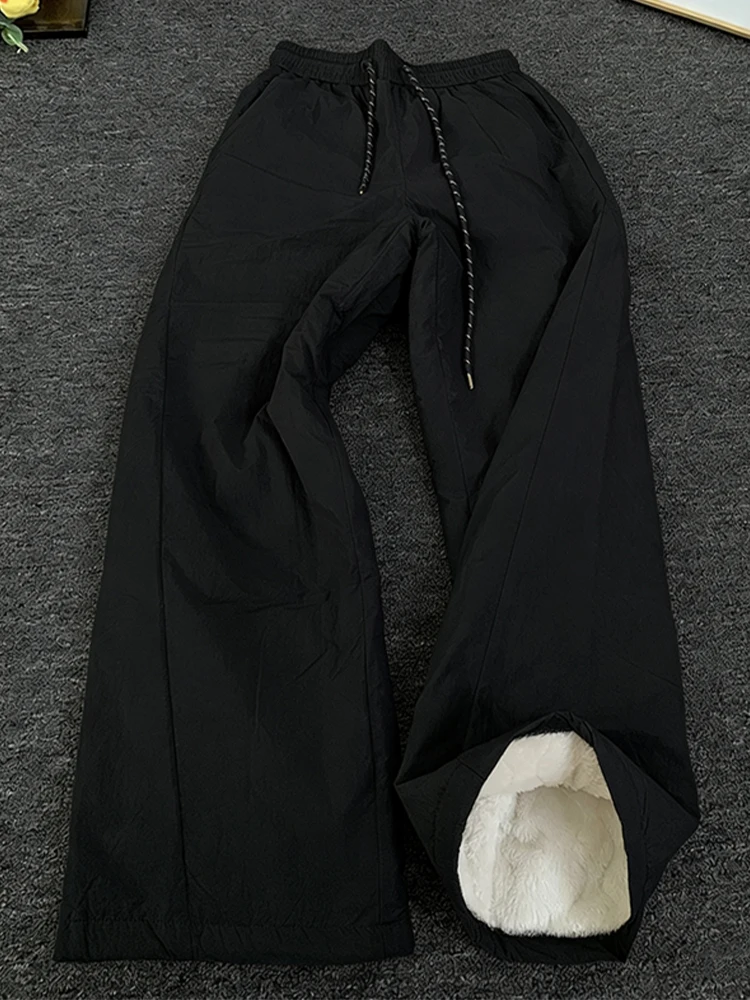 

Lamb Velvet Fce Lined Ski Pants Men Women Waterproof Windproof Harbin Northeast Mohe Cold Resistant Casual Straight Leg Tr...