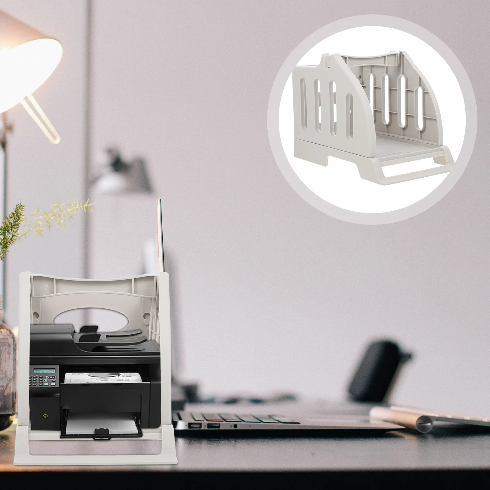 Holder Dual Use Sticker Roll Dispenser For Roll Fan-Fold Labels Compatible With Most Desktop Printers Plastic Label Paper Holder