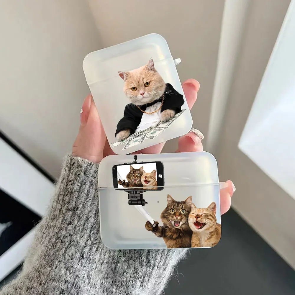 

Cute Animal Cat Earphone Case for Airpods 4th 3rd Pro 3 2 Shockproof Covers for Airpod 2 3 1 Protective Accessorie Shell Fundas