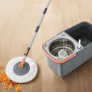 New Detachable Double Bucket Mop Spin Mop Bucket Sets 360° Spinning Floor Cleaning Mop Reusable Microfiber Heads Home Lazy mop 10 best sales mop with bucket - №9