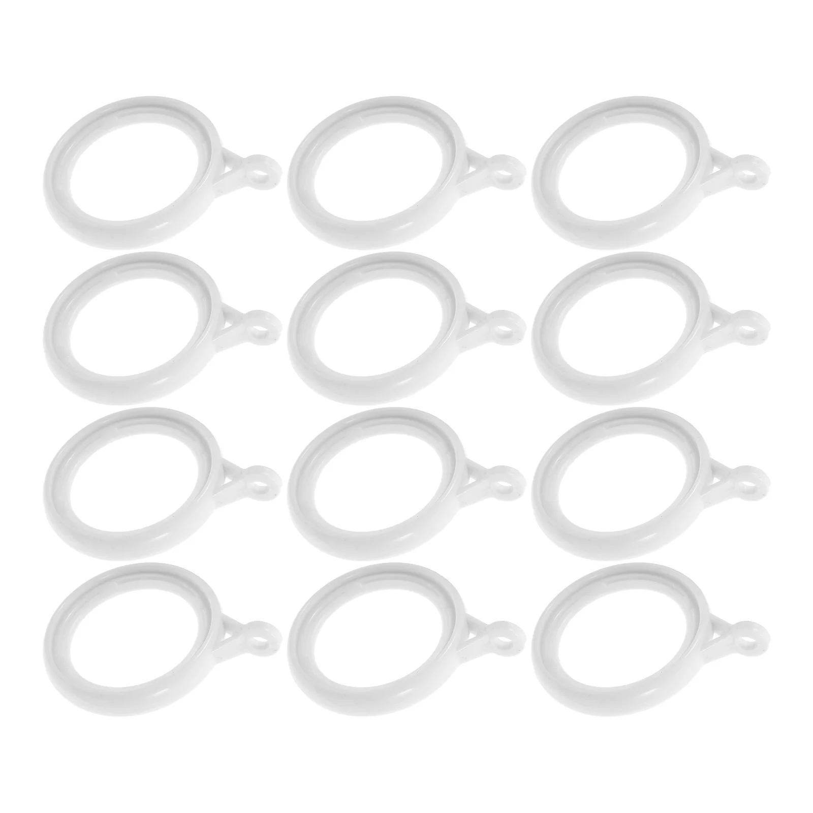 12 Stuks Plastic Gordijn Ringen Stevige Gordijn Opknoping Cirkels Gemakkelijk Slide Draperie Ringen Voor Oogje Gordijnen Oogjes Voor Gordijnen