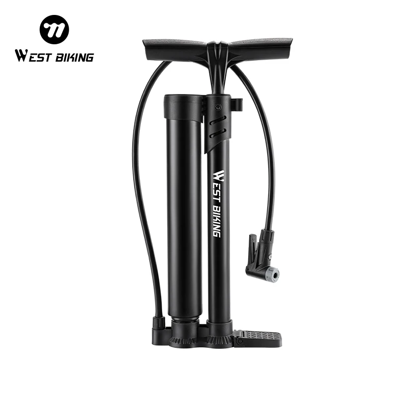 AliExpress West Biking WEST BIKING 160PSI Bicycle Pump Portable Fast-Inflation Blast Pump With Gauge Presta&Schrader Valve E-Bike MTB Road Bike Pump
