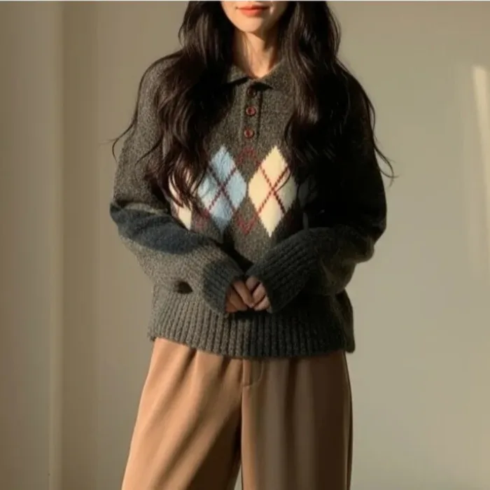 Chic Women's Loose Knitted Sweater Coat Soft Versatile Lazy Sle Autumn Winter New Arrival Faionable Casual Inner Wear Top