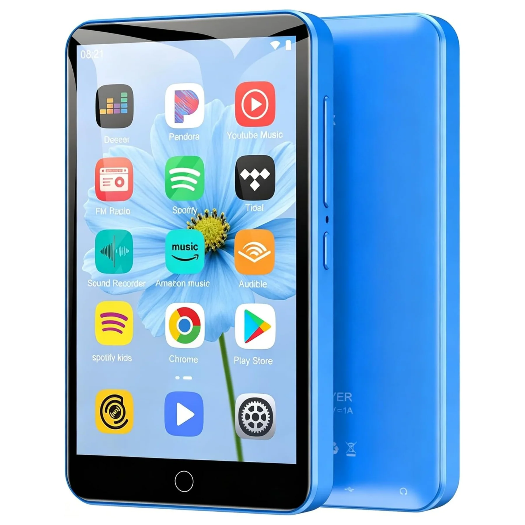 16GB/80GB MP3 Player Android 9.0 with Bluetooth and WiFi, 4.0-inch with speakers, FM radio, eBooks, capacity up to 512GB