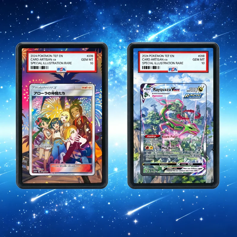 

Alola Friends Rayquaza TCG Exquisite Clear Acrylic Card Display Rack Desktop Decor Gift For Hobby Collectors Card Not Included