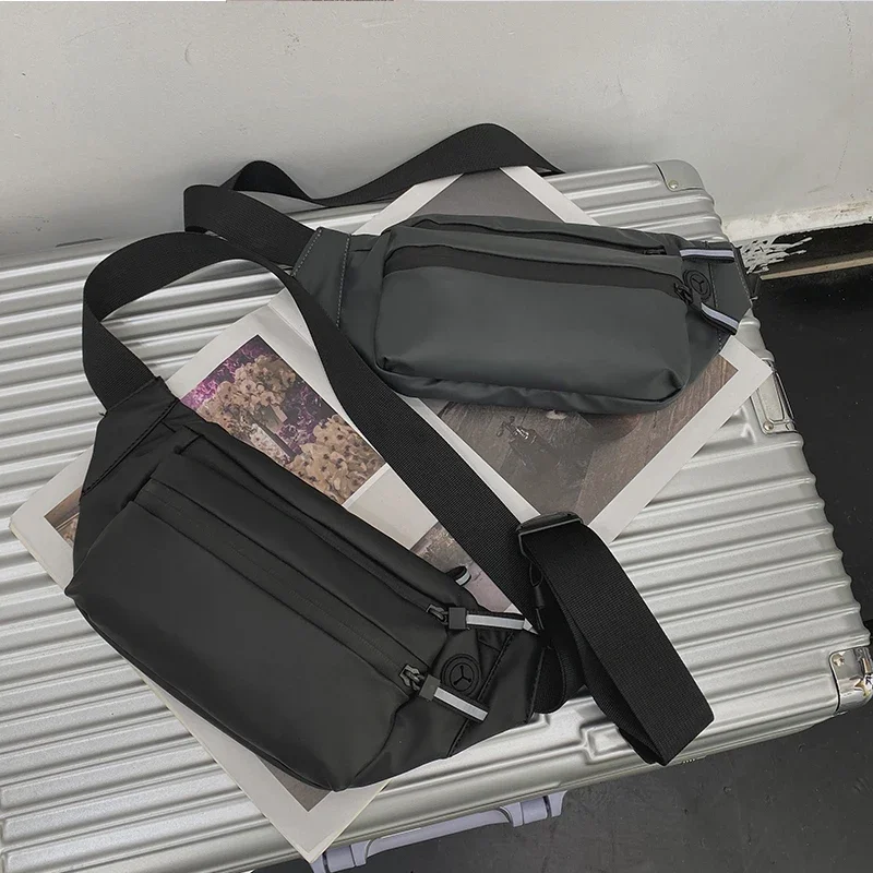 

Поясная сумка унисекс, взрывная нагрудная сумка на молнии, нейлоновая однотонная сумка-банан на бедрах, модная повседневная спортивная поясная сумка Heuptas