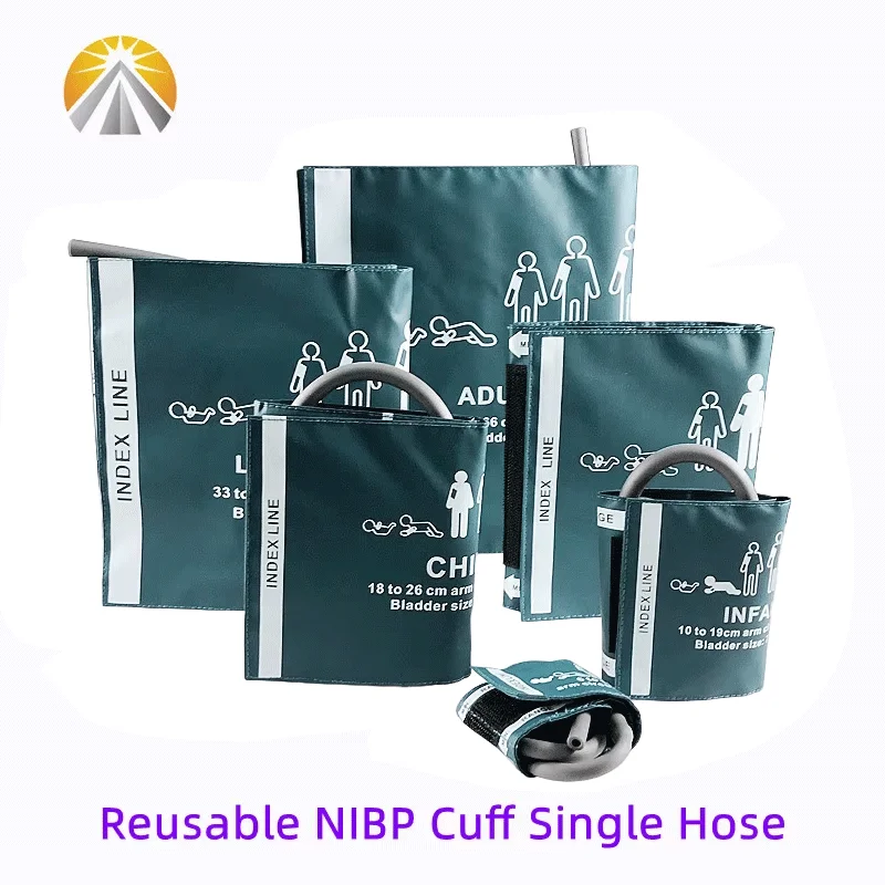 Six Sizes Available Neonates Child Adult Reusable Blood Pressure NIBP Cuff With Single Hose One Tube For Multi Patient Monitor