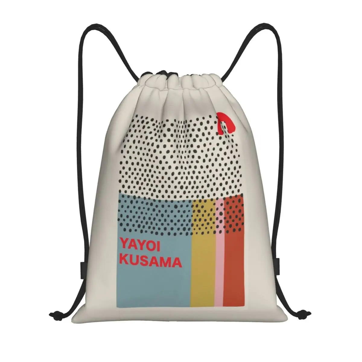 Custom Yayoi Kusama Infinity Dots Drawstring Backpack Sports Gym Bag for Women Men Training Sackpack