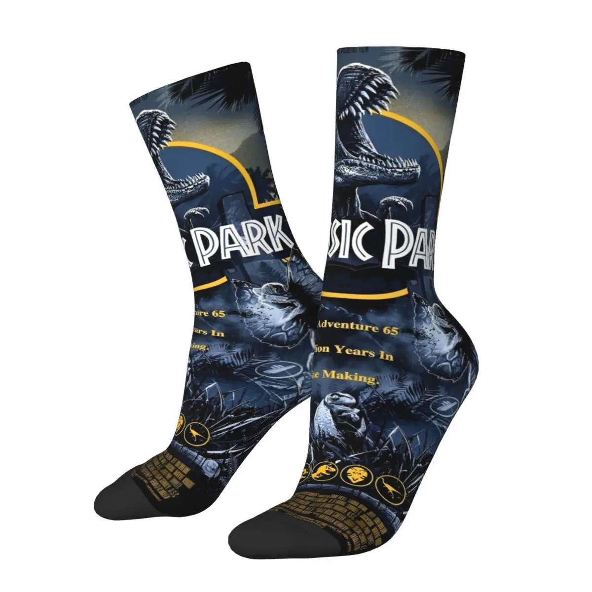 Ancient Animal Giant Dinosaur Stockings Jurassic Parks Leisure Socks Autumn Non Slip Socks Unisex Men Climbing Comfortable Socks