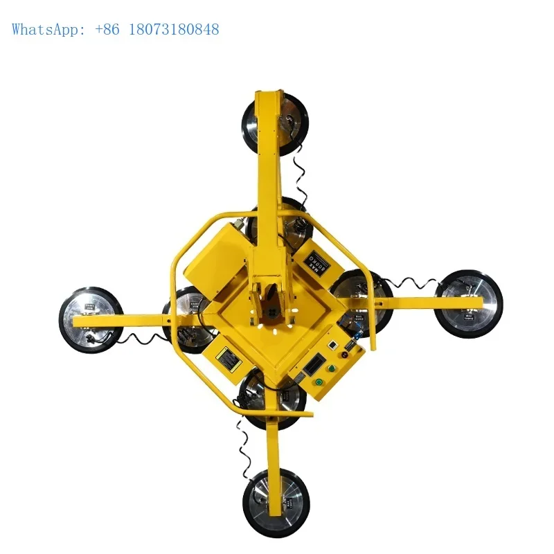 Электрический простой в эксплуатации вакуумный стеклянный всасывающий кран-подъемник для загрузки стеклянных штор с листовым металлом 400 кг