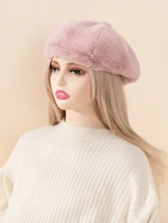 1 Women's Cold Resistant Plush Hat For Autumn And Winter Warmth, Fashionable And Comfortable Beret