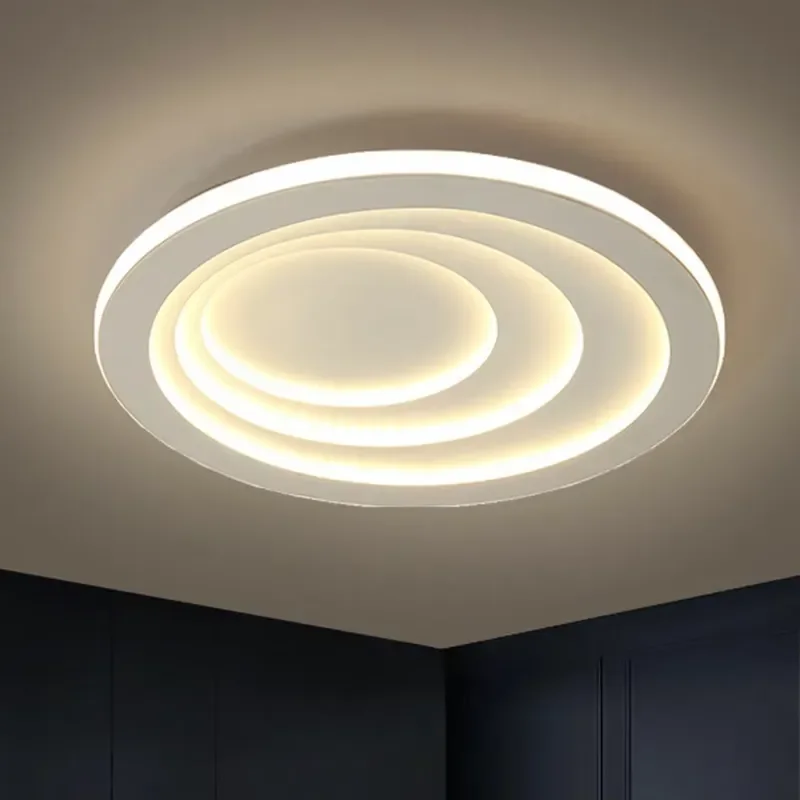 Share LED Ceiling Light White Pendant Lamp Chandelier Round for Living Room & Bedroom