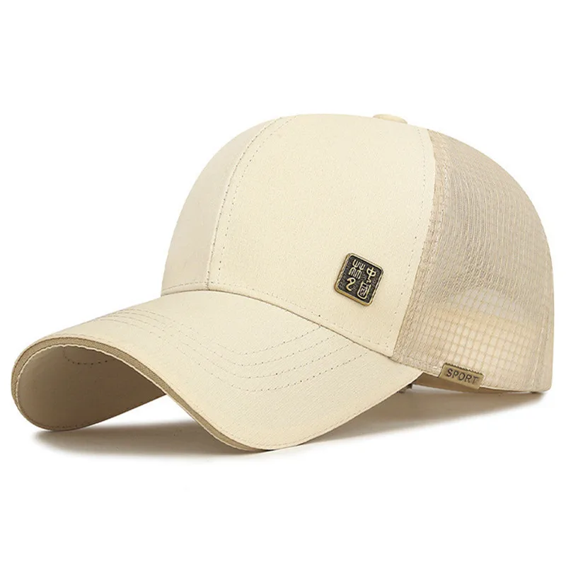 

New Summer Hardtop Breathable Mesh Caps For Men Personality Baseball Cap Camping Fishing Hat Golf Cap Snapback Cap Women's Hats