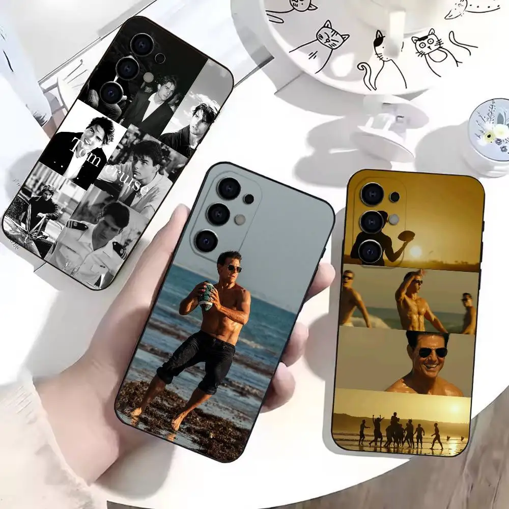 World-famous actor T-om C-ruise  Phone Case For Samsung Soft Black Case S25,S23,S21,S22,S24,S30,S20Ultra Plus