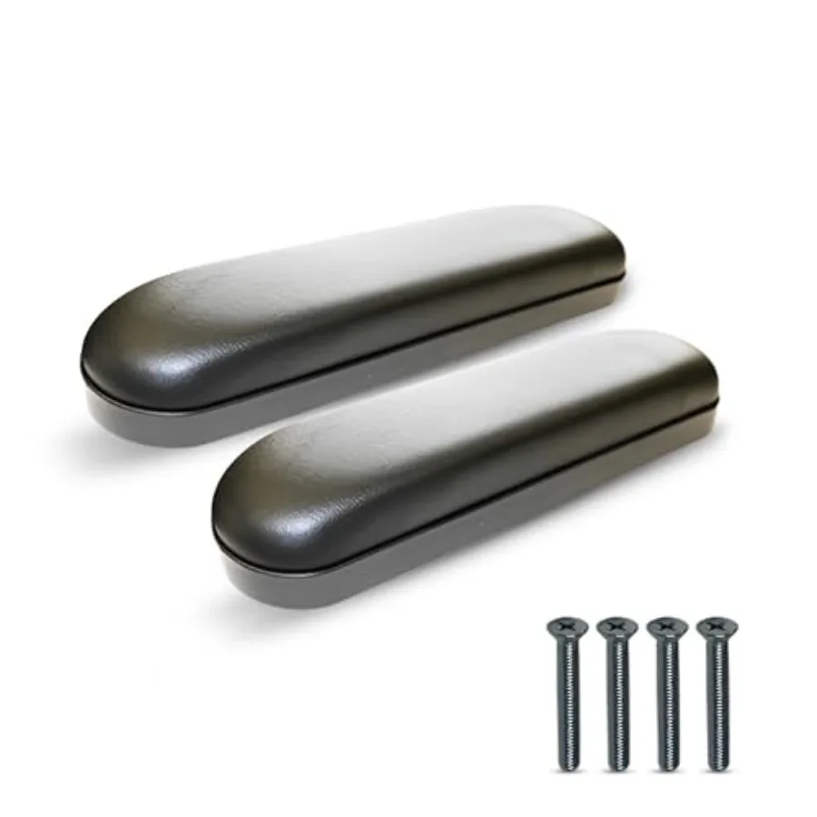 Healthline Padded Armrests for Wheelchair Universal Arm Pads Replacement Black 14' Full Length 2