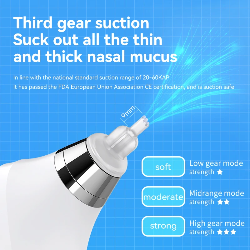 Electric Nasal Absorber Silent Children Obstruction Rhinitis Cleaner Nasal Aspirator Nasal Mucus Cleaning Tool