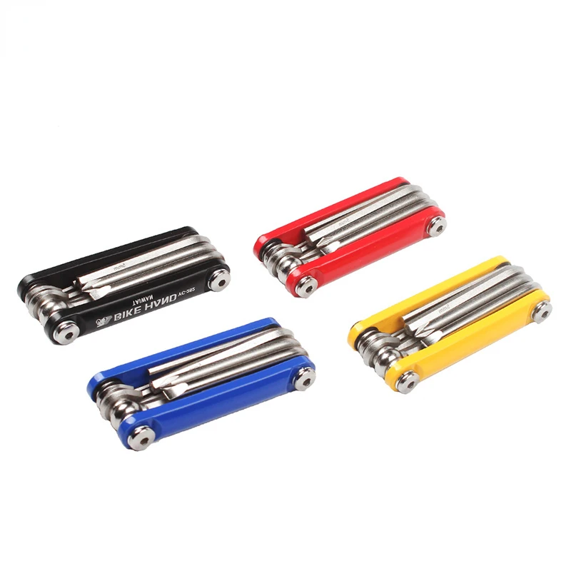 BIKEIN Cycling 9 In 1 Alloy Steel Repair Tool Bicycle Multifunction Tools MTB/Road Bike Phillips & Slotted Screwdriver