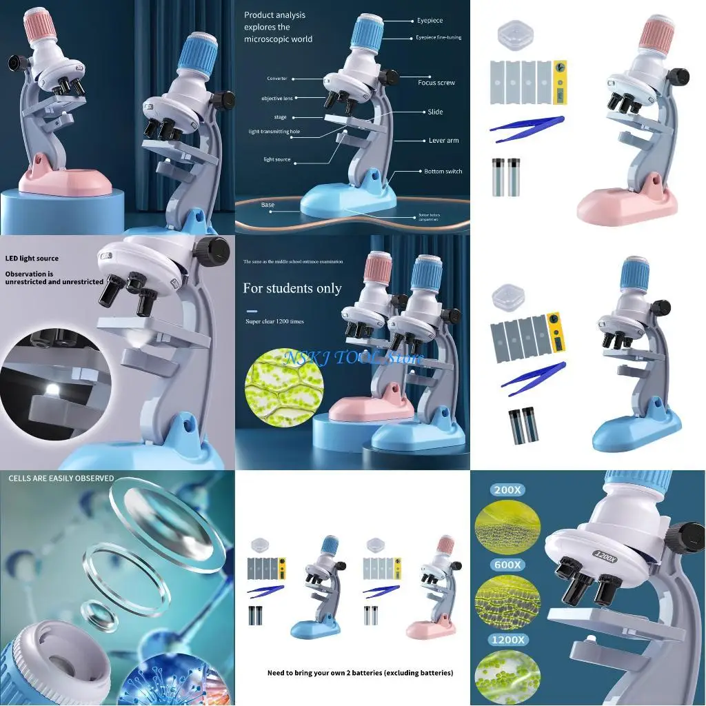 

L8RC High Resolution Children Microscope Plastic STEM Learning Tool With Adjustable Focused