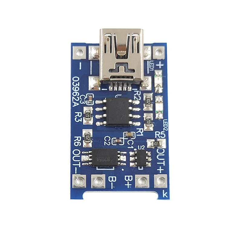 C 타입 마이크로 미니 USB 18650 리튬 배터리 충전 보드 충전기 모듈 및 보호 이중 기능 TP4056 18650, 100 개, 5V 1A