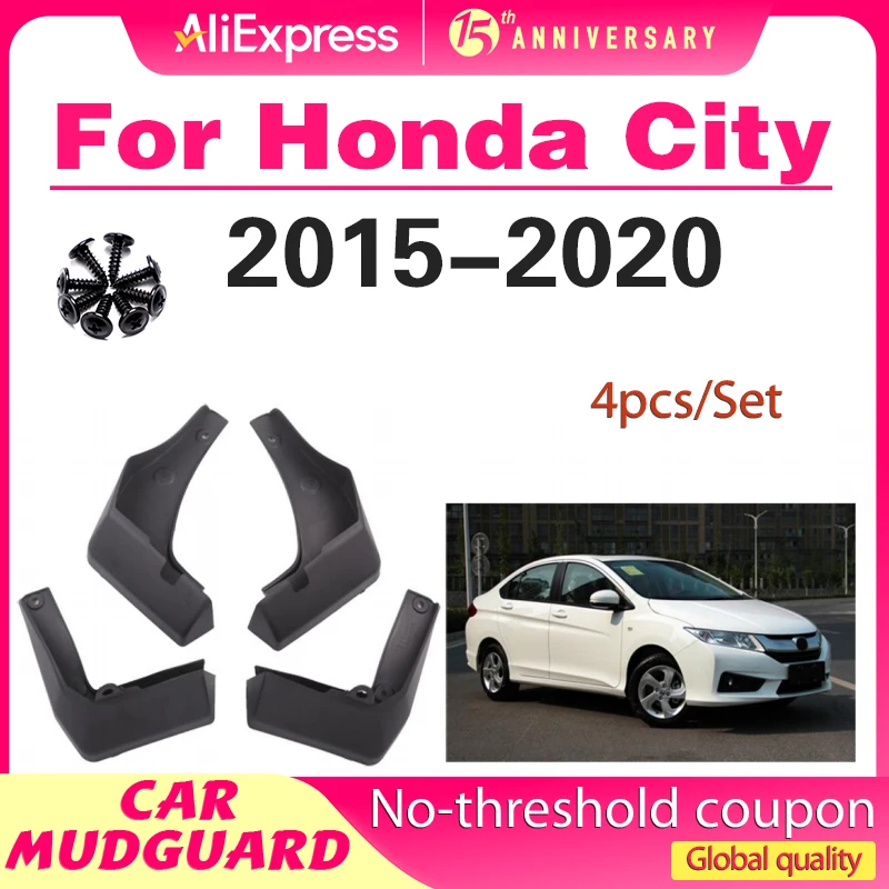 

4PCS For Honda City 2015-2020 Mudguards Mudflaps Fender Mud Flap Splash Guards Accessories 2015 2016 2017 2018 2019 2020