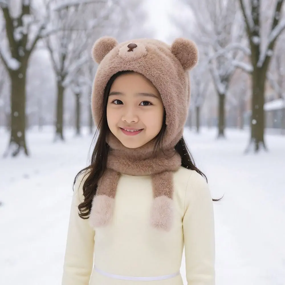 قبعة بالاكلافا اللطيفة للأطفال سميكة دافئة مقاومة للرياح قبعة محبوكة دافئة متكاملة لحماية الأذن قبعة واقية للوجه لموسم الشتاء