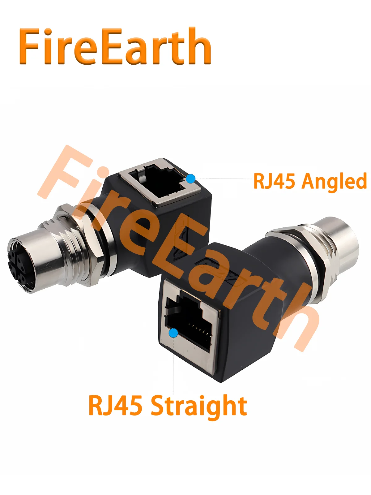 

Переходник с гнездом ангела M12 на RJ45, 4-контактный/8-контактный D-код, авиационная розетка, водонепроницаемый разъем