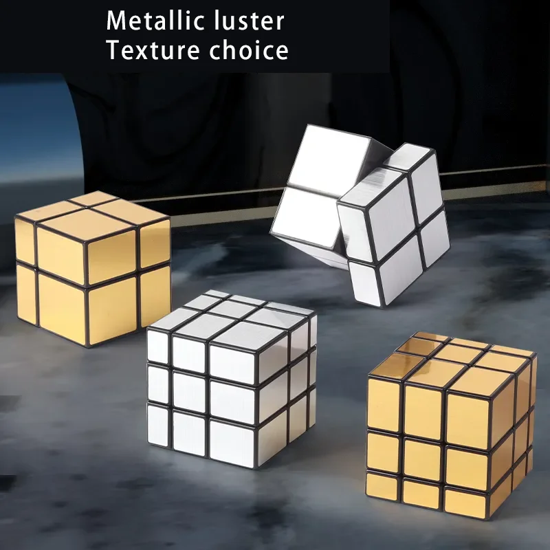 SENGSO Mirror Cube 3x3x3 Speed Sticker Cube Twist Different Shapes Puzzle Bundle Puzzle Games Toy for Children and Adults