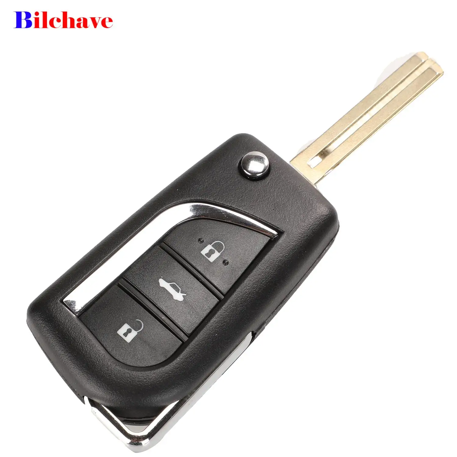 jingyuqin 2/3 Buttons Flip Remote Car Key Shell For Toyota 2014 RAV4 Levin Camry Reiz Highlander Corolla Yaris Toy43 Toy48 Blade