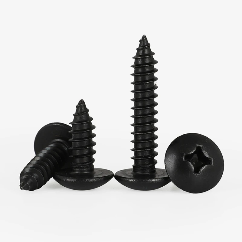 M3 M4 M5 M6 Black 304 Stainless Steel Cross Large Flat Head Self-tapping Wood Screw Round Head Large Umbrella Head Mushroom image 5
